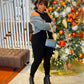 “ Dionne” houndstooth knitted cardigan